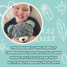 Load image into Gallery viewer, *3 New Colors/Textures added* Therabear | Talking, Teaching, Multi-Sensory Therapeutic Teddy Bear | Comforting Huggable Toy for Children of All Ages | Self-Calming Steps | Emotional Well-Being